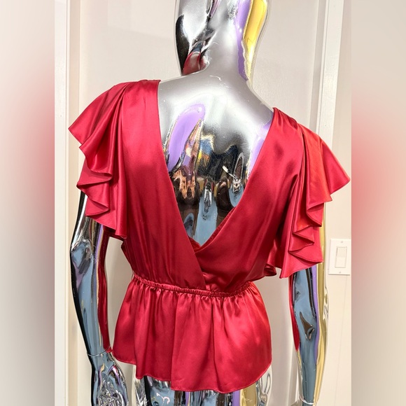 See By Chloe Red Ruffle Blouse - Picture 3 of 5